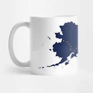 Alaska Flag State Outline AF (black) Mug